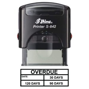 Shiny 38x14mm Stock Stamp - Overdue Date Days