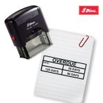 Shiny 38x14mm Stock Stamp - Overdue Date Days