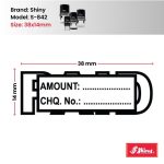 Shiny 38x14mm Stock Stamp - Paid Amount CHQ No