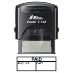 Shiny 38x14mm Stock Stamp - Paid Amount Date