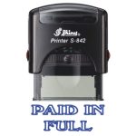 Shiny 38x14mm Stock Stamp - Paid In Full