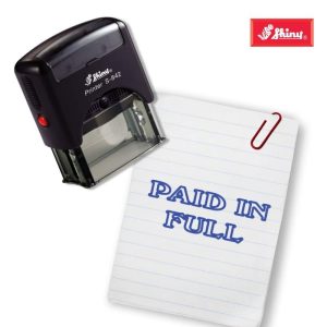 Shiny 38x14mm Stock Stamp - Paid In Full