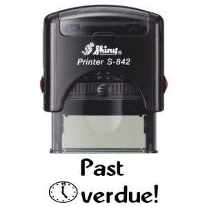 Shiny 38x14mm Stock Stamp - Past Due