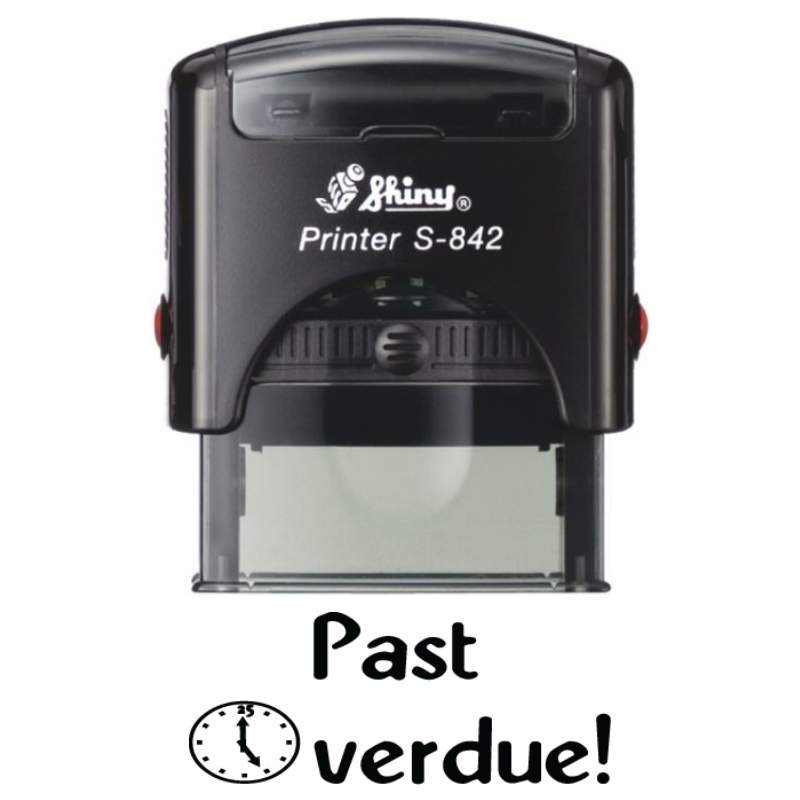 Shiny 38x14mm Stock Stamp - Past Due Shiny 38x14mm Stock Stamp - Past Due