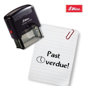 Shiny 38x14mm Stock Stamp - Past Due