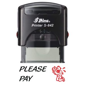 Shiny 38x14mm Stock Stamp - Please Pay Crying