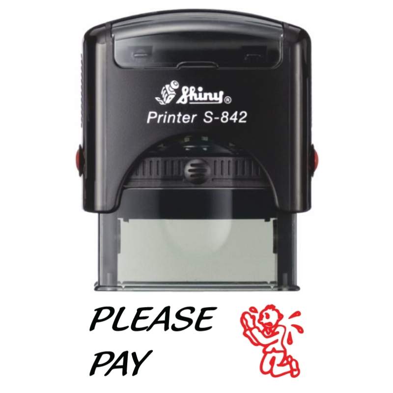 Shiny 38x14mm Stock Stamp - Please Pay Crying Shiny 38x14mm Stock Stamp - Please Pay Crying
