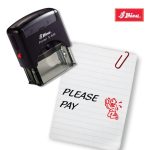 Shiny 38x14mm Stock Stamp - Please Pay Crying