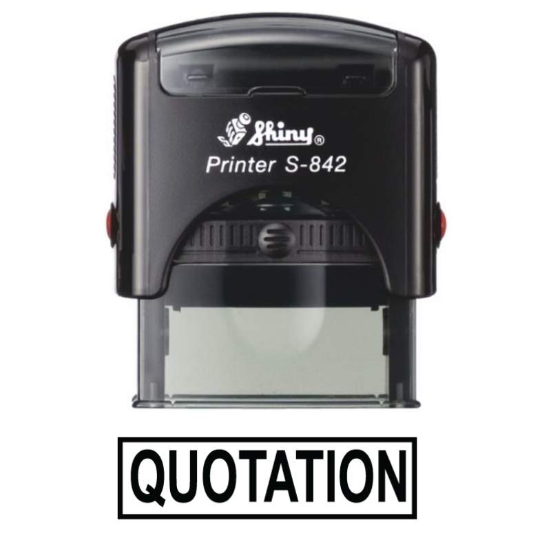 Shiny 38x14mm Stock Stamp - Quotation Shiny 38x14mm Stock Stamp - Quotation