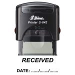 Shiny 38x14mm Stock Stamp - Received Date Space