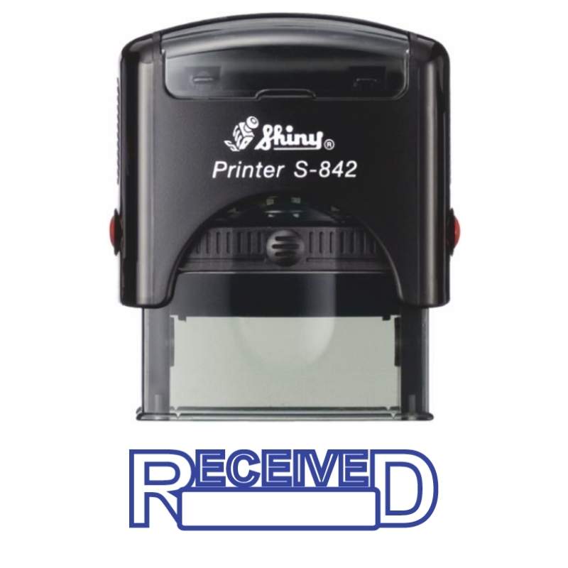 Shiny 38x14mm Stock Stamp - Received Space Shiny 38x14mm Stock Stamp - Received Space