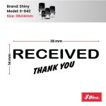 Shiny 38x14mm Stock Stamp - Received Thank you