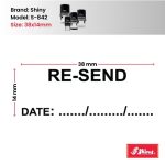 Shiny 38x14mm Stock Stamp - Resend with Date Space