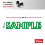 Shiny 38x14mm Stock Stamp - Sample