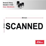 Shiny 38x14mm Stock Stamp - Scanned