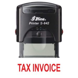 Shiny 38x14mm Stock Stamp - Tax Invoice