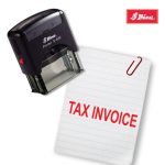 Shiny 38x14mm Stock Stamp - Tax Invoice