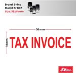 Shiny 38x14mm Stock Stamp - Tax Invoice