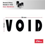 Shiny 38x14mm Stock Stamp - VOID
