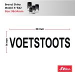 Shiny 38x14mm Stock Stamp - Voetstoots