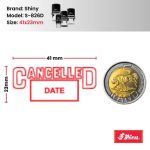 Shiny S-826 Stock Dater Stamp Cancelled