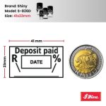 Shiny S-826 Stock Dater Stamp Deposit Paid