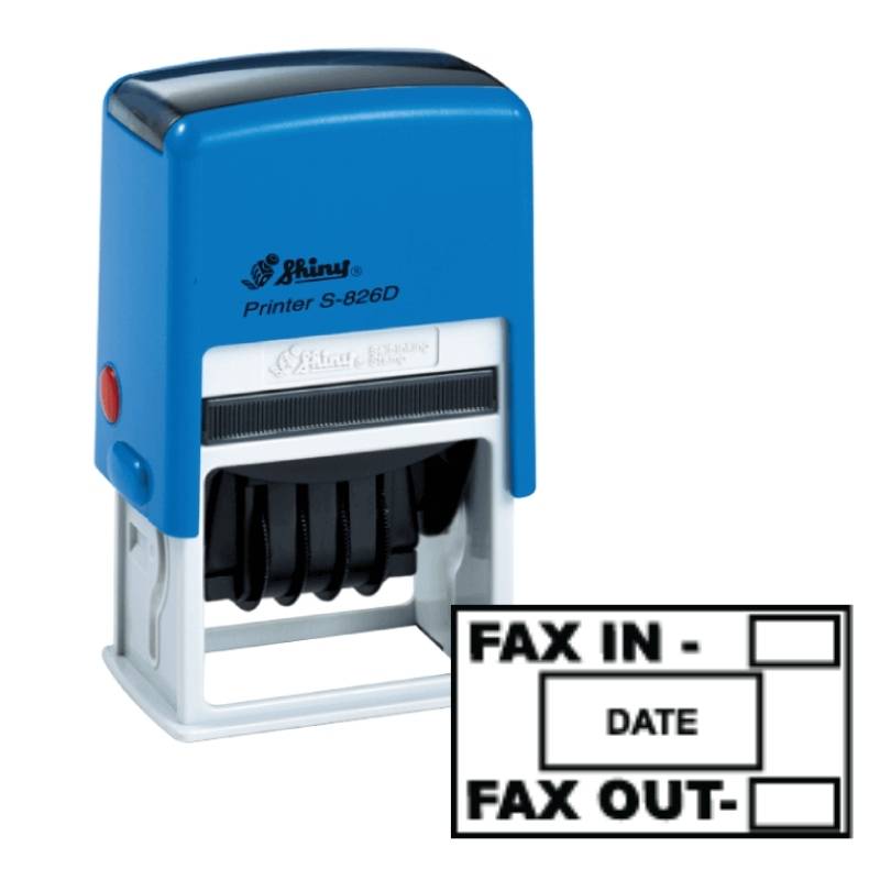 Shiny S-826 Stock Dater Stamp Fax In_Out Shiny S-826 Stock Dater Stamp Fax In_Out
