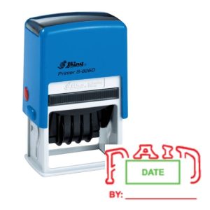Shiny S-826 Stock Dater Stamp Paid By