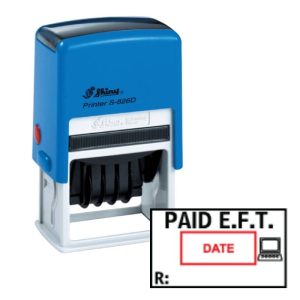 Shiny S-826 Stock Dater Stamp Paid EFT