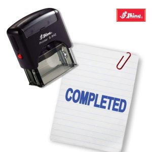 Shiny S-842 Stock Stamp 38x14mm Completed