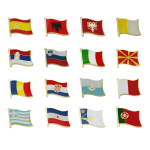 Single Flag Lapel Badges Styles