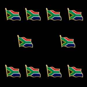 South African Flag Pin Badges Group