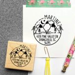 Wooden Hand Stamp on paper