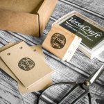 Wooden Hand Stamp thank you