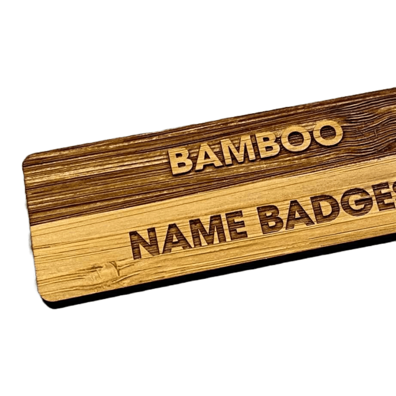 Bamboo Wood Name Badge
