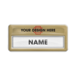 Gold Eco Reusable Name Badge