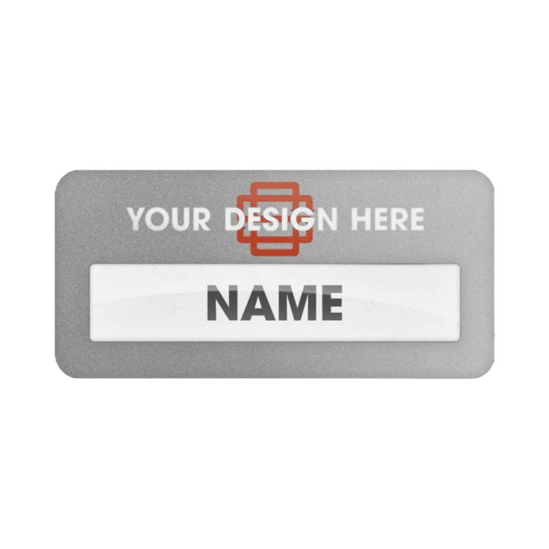 Reusable Name Badge Full Color Print Logo