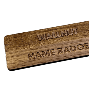 Wallnut Wood Name Badge