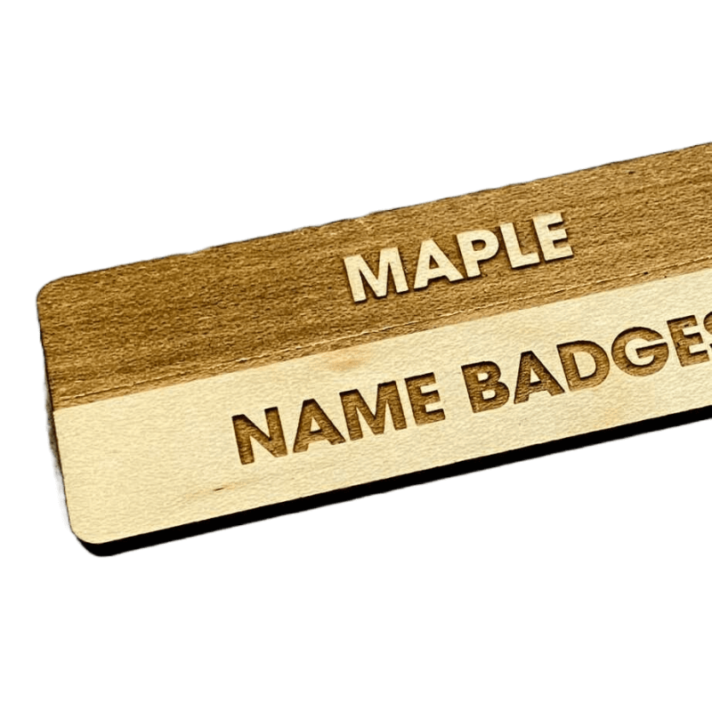 Maple Wood Name Badge