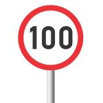 100km Speed Limit road sign (R201) 100