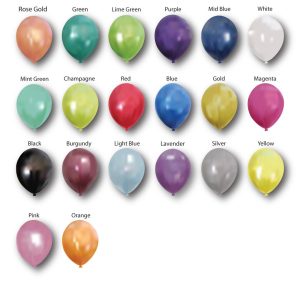 Metallic Latex Helium Balloons