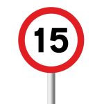 15km Speed Limit road sign (R201)