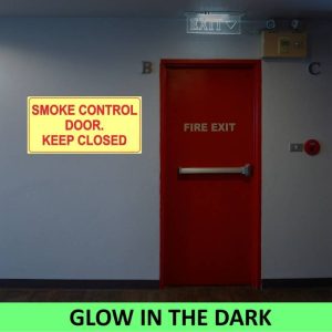 SABS Smoke Control Doors, Keep Closed photoluminescent (glow in the dark) sign (F42)