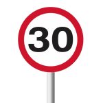 30km Speed Limit road sign (R201)