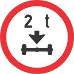 AXLE MASS LOAD LIMIT RETRO REFLECTIVE ROAD SIGN (R203)