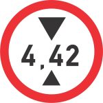 HEIGHT LIMIT RETRO REFLECTIVE ROAD SIGN (R204)