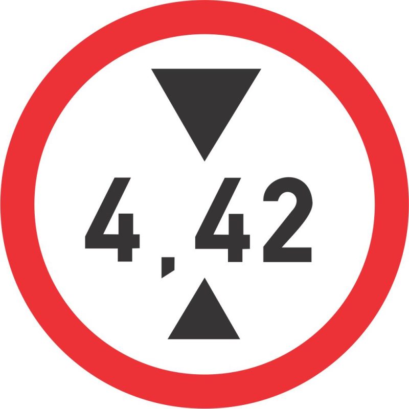 HEIGHT LIMIT RETRO REFLECTIVE ROAD SIGN (R204)