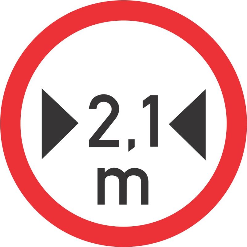 WIDTH LIMIT ROAD SIGN (R239)