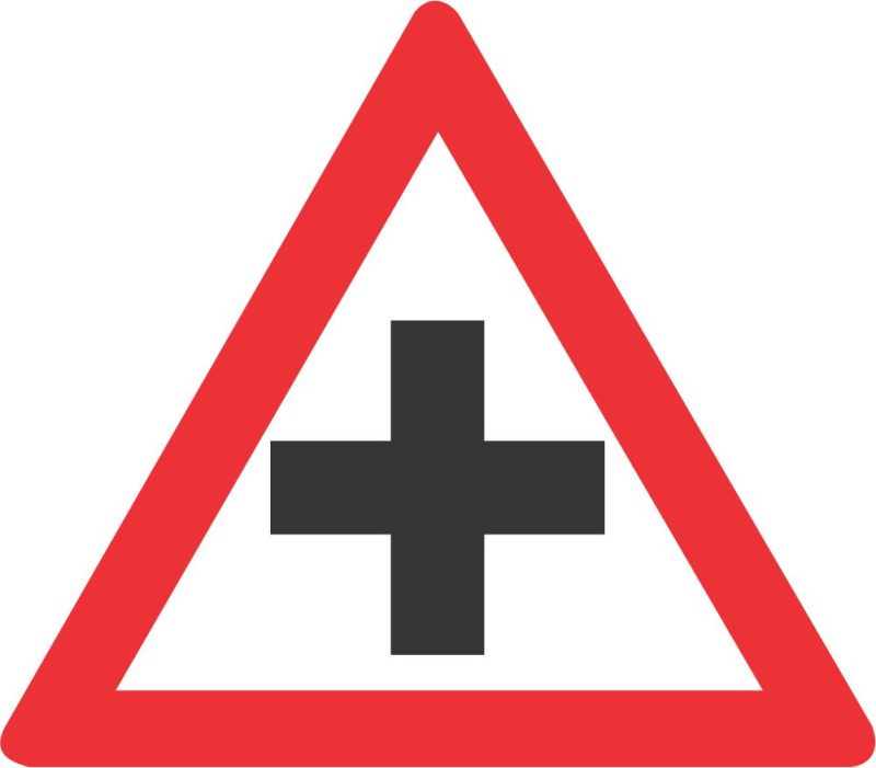 SABS CROSSROAD ROAD SIGN (W101)