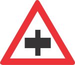 PRIORITY CROSSROAD ON NON-PRIORITY ROAD ROAD SIGN (W103)